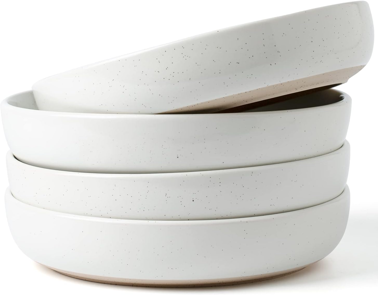 One of ONE Pasta Bowls Set of 4, Salad Bowls Perfect for Your Friend for Housewarming, Thanksgiving, Christmas, White