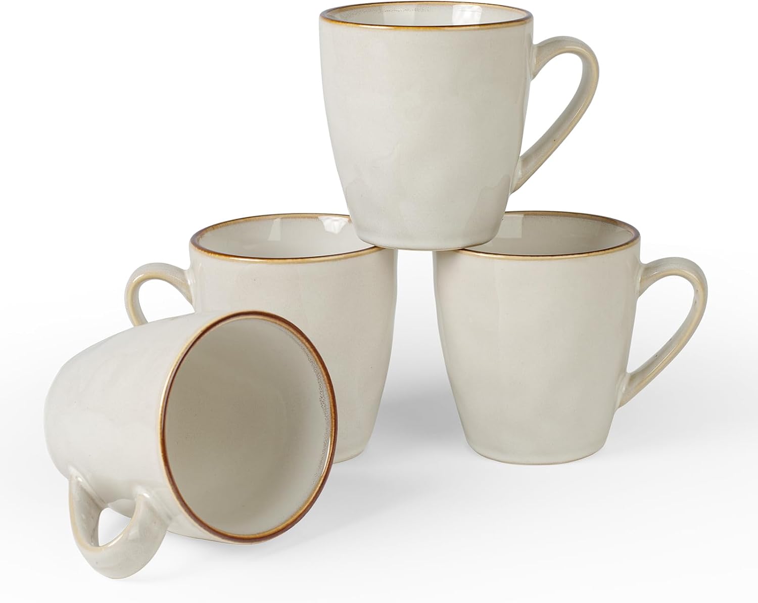 4 Piece Stoneware Coffee Mug Set (Set of 4)