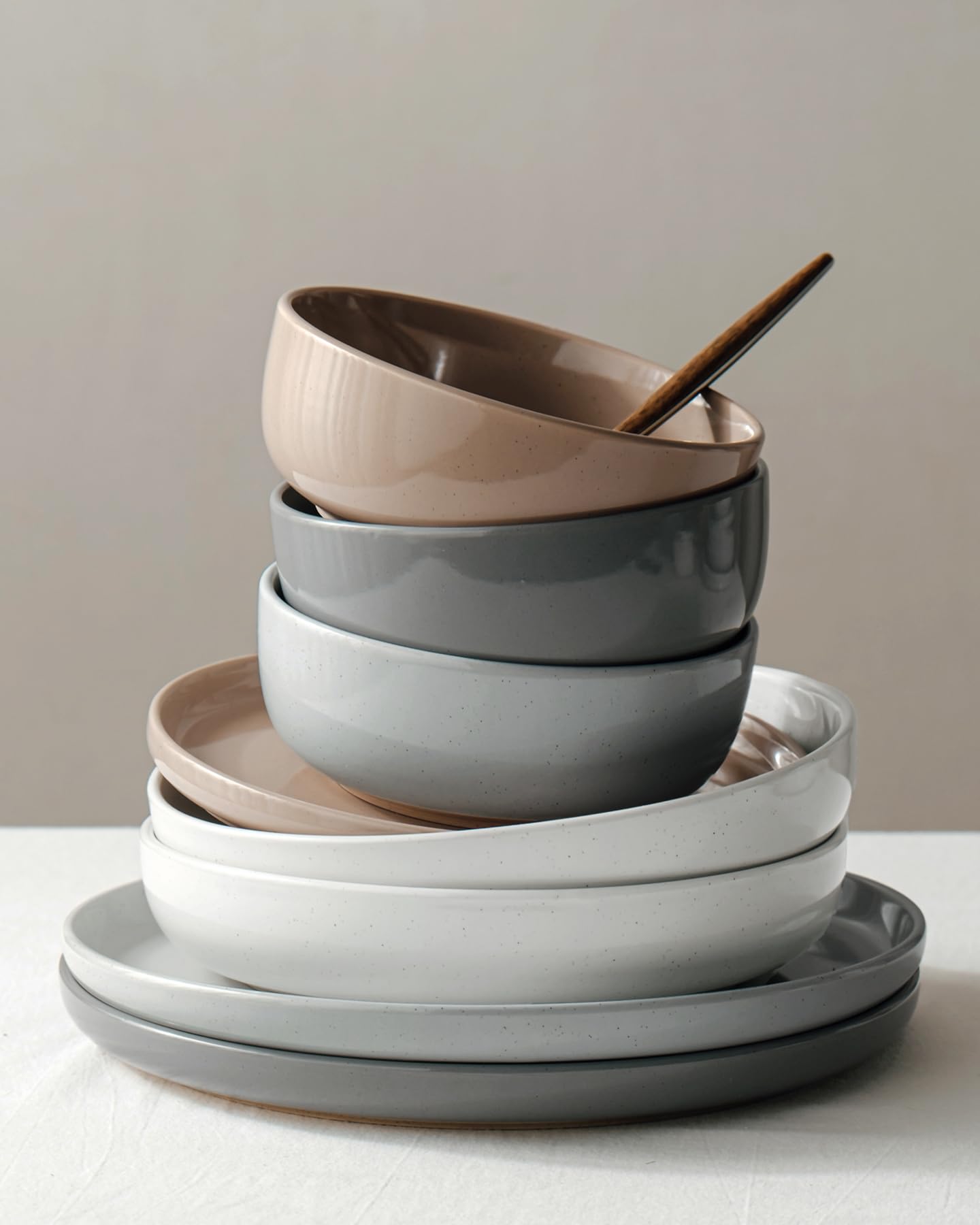 One of One Milkyway Stoneware Dinnerware Set of 24 - Multi Color