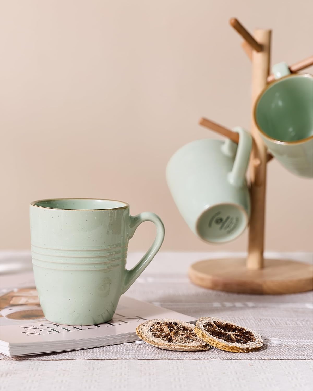 ONE of ONE Jupiter Coffee Mugs Set of 4, 14 OZ Coffee Mug, Microwave and Dishwasher Safe, Coffee Cups with Handle for Coffee, Tea, Cocoa, Milk, Multi-color