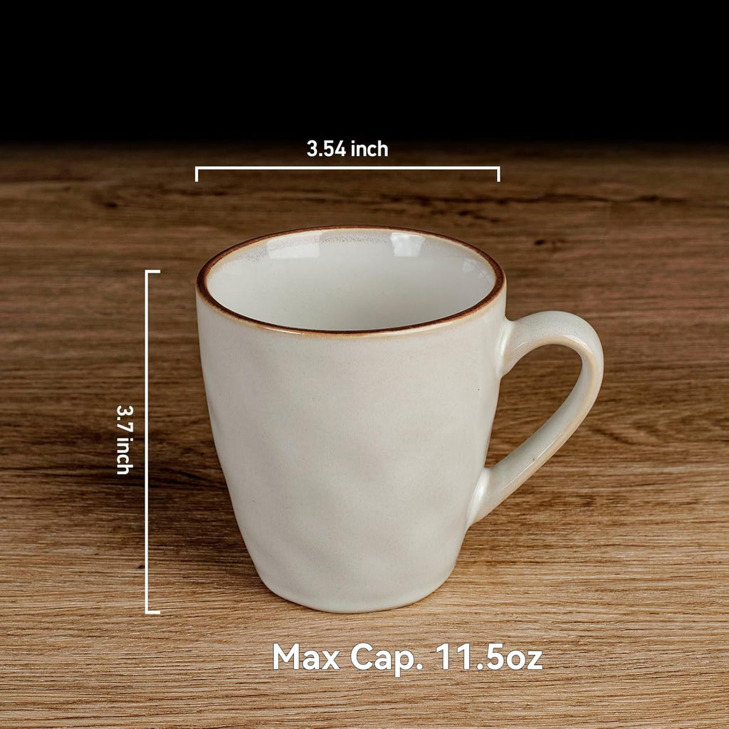 4 Piece Stoneware Coffee Mug Set (Set of 4)