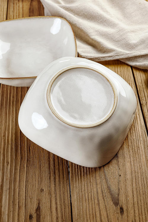 ONE of ONE 8'' Stoneware Large Square Pasta Bowl (Set of 4)