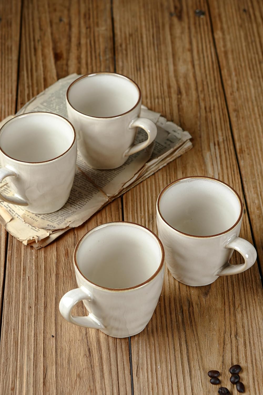 4 Piece Stoneware Coffee Mug Set (Set of 4)