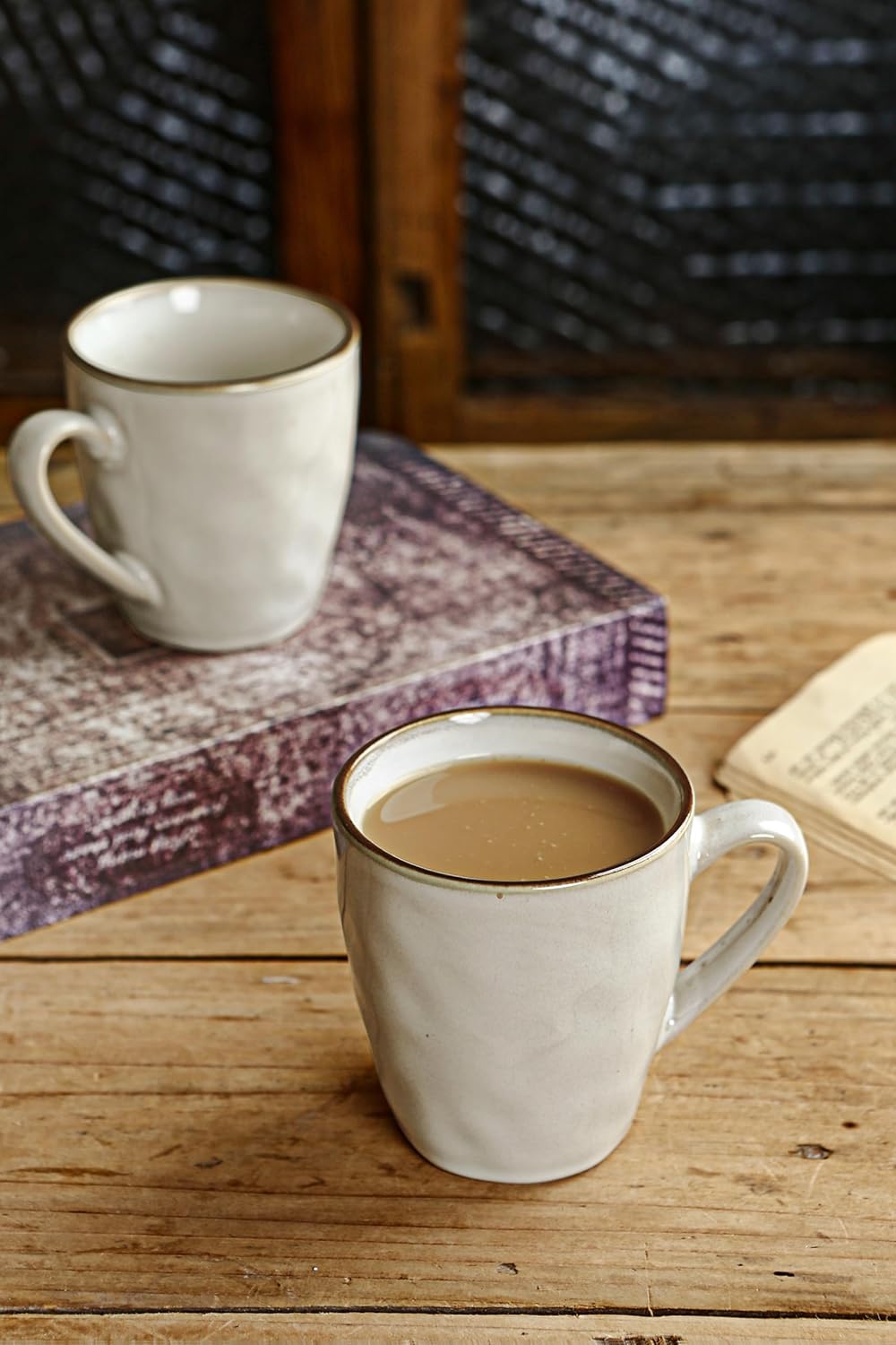 4 Piece Stoneware Coffee Mug Set (Set of 4)